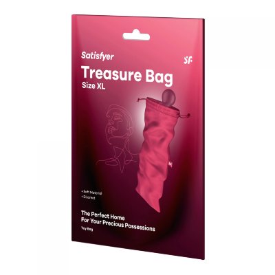 Розовый мешочек для хранения игрушек Treasure Bag XL  Цена 944 руб. Satisfyer Treasure Bag – специализированный мешочек для хранения девайсов. Данный мешочек сделан из прочного материала, который долго и качественно прослужит вложенным в него изделиям. Материал: нейлон, полиэстер, полипропилен. Размеры - 39х19 см. Страна: Германия.
