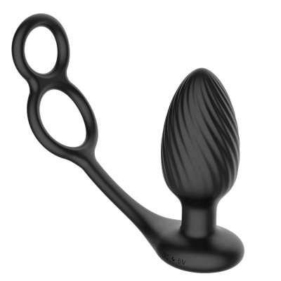 Черная анальная вибровтулка Tornado with Cock Ball Rings с эрекционными кольцами Диаметр: 3.9 см. Tornado Cock and Ball Ring — это вращающийся и вибрирующий стимулятор с эрекционным кольцом и кольцом для мошонки Поднимите свою игру на новый уровень. В арсенале втулки 6 режимов вибрации, пульсации и усиления, а также 3 скорости вращения. Благодаря небольшому размеру она отлично подходит для новичков или для тех, кто хочет получить больше удовольствия и интересных ощущений от ротации. Эластичное кольцо для пениса и мошонки позволит дольше сохранять твердость и оттягивать пик удовольствия. Пульт дистанционного управления работает на расстоянии до 8 метров, так что вы сможете наслаждаться Tornado в одиночку или с партнёром. Эта перезаряжаемая игрушка изготовлена из силикона высокого качества, а ее корпус полностью водонепроницаем и отлично подходит для игр в ванной или душе. Рабочая длина - 8,6 см. Диметр эрекционных колец - 3,1 и 2,6 см. Страна: Великобритания. Материал: силикон. Батарейки: встроенный аккумулятор.