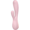 Розовый вибратор-кролик Satisfyer Mono Flex с управлением через приложение - 20,4 см.