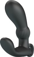 Черный вибромассажёр для массажа простаты Cayla - 11,2 см.