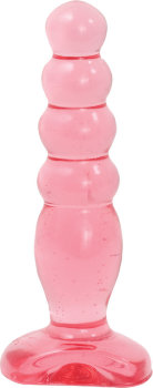Розовая анальная пробка Crystal Jellies 5 Anal Delight - 14 см.