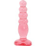Розовая анальная пробка Crystal Jellies 5 Anal Delight - 14 см.