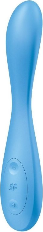 Голубой гибкий вибромассажер Satisfyer G-Spot Flex 4+ - 19 см.