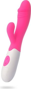 Розовый вибратор-кролик WOW с 30 режимами вибрации - 19,5 см.