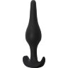 Чёрная анальная пробка Smooth - 12,5 см.