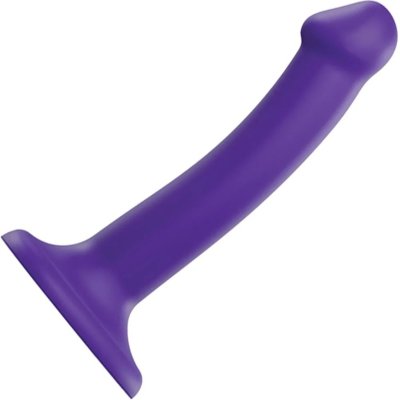 Фиолетовый фаллоимитатор-насадка Strap-On-Me Dildo Dual Density size S - 17 см.  Цена 9 648 руб. Длина: 17 см. Диаметр: 2.7 см. Гибкий фаллоимитатор адаптируется под индивидуальные особенности тела. Его внешний сверхмягкий слой в сочетании с жестким силиконовым внутренним сердечником обеспечивает максимальное удовольствие от использования. Фаллоимитатор обладает эффектом памяти положения, а также присоской чтобы вы чувствовали комфорт в каждом движении. Особенности: • Высококачественный силикон • Не содержит фталатов • Оснащен присоской • Регулируемый / сгибаемый • Водонепроницаемый • Совместим с трусиками/поясами для фиксации фаллоимитаторов кольцом/отверстием Рабочая длина - 14,8 см. Страна: Франция. Материал: силикон.