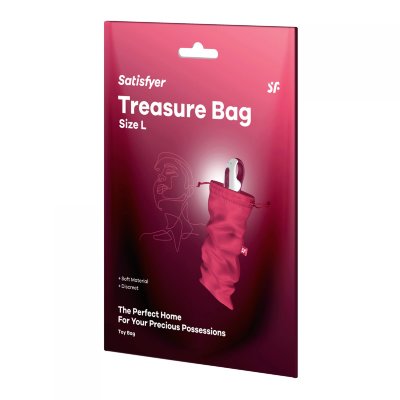 Розовый мешочек для хранения игрушек Treasure Bag L  Цена 941 руб. Satisfyer Treasure Bag – специализированный мешочек для хранения девайсов. Данный мешочек сделан из прочного материала, который долго и качественно прослужит вложенным в него изделиям. Материал: нейлон, полиэстер, полипропилен. Размеры - 26х15 см. Страна: Германия.