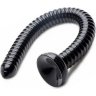 Черный анальный стимулятор-гигант Hosed Ribbed Anal Snake Dildo - 50,8 см.
