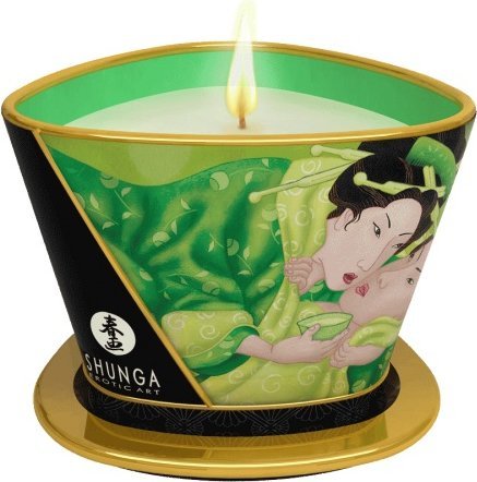 Массажная свеча Exotic Green Tea с ароматом зелёного чая - 170 мл.