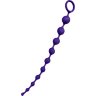Фиолетовая силиконовая анальная цепочка Grape - 35 см.