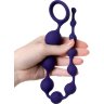 Фиолетовая силиконовая анальная цепочка Grape - 35 см.