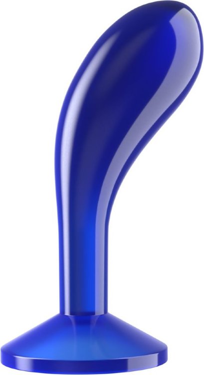 Синяя анальная втулка Flawless Clear Prostate Plug 6.0 - 15 см.