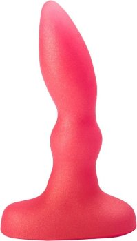 Розовая гелевая пробочка с каплевидным кончиком - 10 см.