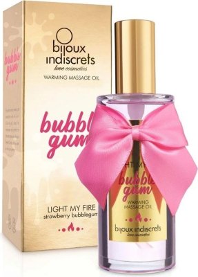 Разогревающее массажное масло Light My Fire Bubble Gum с ароматом бабл-гам - 100 мл. Придайте вашему массажу особенное тепло! Ласкайте кожу и дуйте на неё, чтобы усилить разогревающий эффект, а затем целуйте каждую зону, наслаждаясь вкусом. Шелковистая текстура. Съедобное. Создайте незабываемые моменты с разогревающим массажным маслом и добавьте нотку сладкого наслаждения! GLYCERIN, AROMA, AQUA, SODIUM SACCHARIN, PANAX GINSENG ROOT EXTRACT, POTASSIUM SORBATE, SODIUM BENZOATE, PHENOXYETHANOL, ETHYLHEXYLGLYCERIN, LIMONENE, CITRAL, CI 17200. Страна: Испания. Объем: 100 мл.