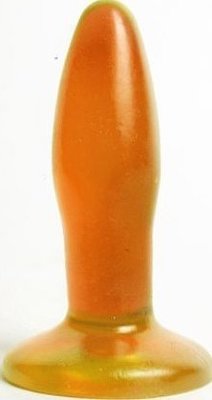 Оранжевая анальная пробка - 10 см.  Цена 1 153 руб. Оранжевая анальная пробка. Выполнена из приятного на ощупь геля. Отличается гладкой поверхностью и широким ограничительным основанием. Страна: Китай. Материал: гель.