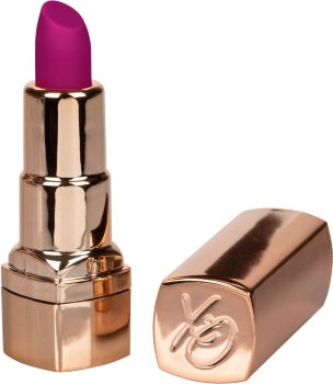 Золотистый вибратор-помада с пурпурным мягким кончиком Hide Play Rechargeable Lipstick