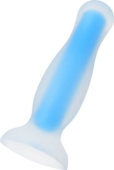 Голубая, светящаяся в темноте анальная втулка Namor Glow - 12,5 см.