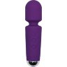Фиолетовый перезаряжаемый мини-wand вибратор - 16 см.