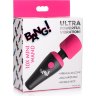 Розово-черный мини-вибромассажер 10X Vibrating Mini Silicone Wand