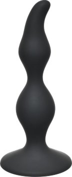 Чёрная анальная пробка Curved Anal Plug Black - 12,5 см.