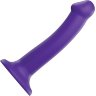 Фиолетовый фаллоимитатор-насадка Strap-On-Me Dildo Dual Density size M - 18 см.