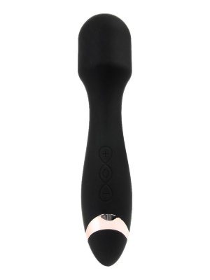 Черный силиконовый wand-вибратор - 18,5 см.  Цена 3 209 руб. Длина: 18.5 см. Диаметр: 4 см. Оригинальный вибромассажёр подарит феерию чувств и незабываемых ощущений. Используется при подготовке к сексу или во время интимной близости для стимуляции клитора, сосков и других эрогенных зон. В арсенале гаджета 10 виброрежимов, способных довести до пика наслаждения. Вибрация ощущается по всей поверхности изделия. Девайс изготовлен из приятного бархатистого материала, прост в использовании и уходе. Страна: Китай. Материал: силикон. Батарейки: встроенный аккумулятор.