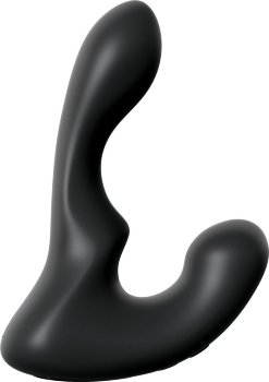 Черный анальный вибростимулятор P-Spot Milker - 14 см.