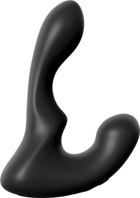 Черный анальный вибростимулятор P-Spot Milker - 14 см.