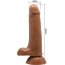 Коричневый вибратор с вращением и поступательными движениями Easton - 18,5 см. - Коричневый вибратор с вращением и поступательными движениями Easton - 18,5 см.