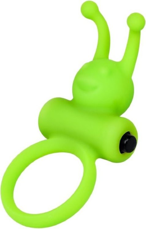 Зеленое эрекционное виброкольцо на пенис Cock Ring