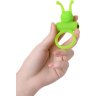 Зеленое эрекционное виброкольцо на пенис Cock Ring