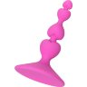 Розовая силиконовая анальная пробка Loverty - 8 см.