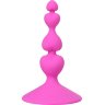 Розовая силиконовая анальная пробка Loverty - 8 см.