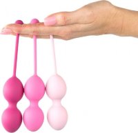 Набор из 3 розовых вагинальных шариков FemmeFit Advanced Pelvic Muscle Training Set