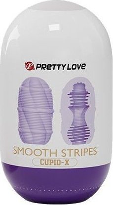 Сиреневый мастурбатор-яйцо Smooth Stripes