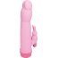 Розовый силиконовый массажёр с клиторальным отростком - 16,5 см.  Цена 3 548 руб. - Розовый силиконовый массажёр с клиторальным отростком - 16,5 см.
