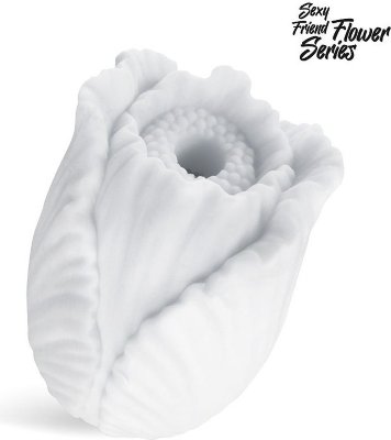 Белый нереалистичный мастурбатор в форме бутона цветка Tulips  Цена 1 587 руб. Оригинальный мастурбатор из мягкого эластичного материала. Великолепно тянется и сминается в руках. Дарит максимально реалистичные ощущения. Внутренняя рельефная поверхность секс-игрушки обеспечивает дополнительную стимуляцию. Интимный аксессуар упакован в прозрачную пластиковую капсулу, защищаю его от загрязнений и повреждений. Мастурбатор подходит для пенисов разных размеров. Прост в использовании. Не требует специального ухода. Страна: Китай. Материал: термопластичная резина (TPR).