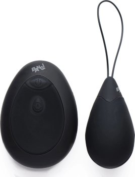 Черное виброяйцо с пультом ДУ 10X Silicone Vibrating Egg