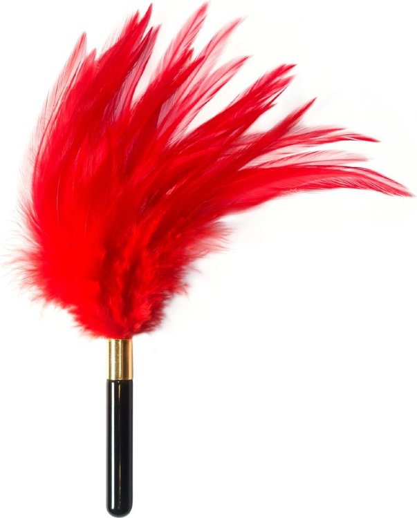 Красный перьевой тиклер Plume - 23 см.