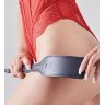 Черная кожаная шлепалка SitaBlack - 30 см.