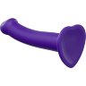Фиолетовый фаллоимитатор-насадка Strap-On-Me Dildo Dual Density size L - 19 см.