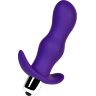 Фиолетовая изогнутая анальная вибропробка - 11,2 см.