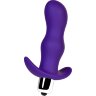 Фиолетовая изогнутая анальная вибропробка - 11,2 см.