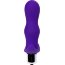 Фиолетовая изогнутая анальная вибропробка - 11,2 см.  Цена 1 567 руб. - Фиолетовая изогнутая анальная вибропробка - 11,2 см.