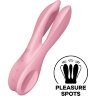 Розовый вибратор Threesome 1 с пальчиками