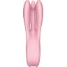 Розовый вибратор Threesome 1 с пальчиками
