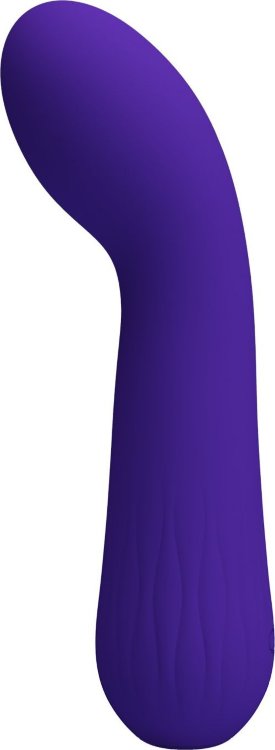 Фиолетовый изогнутый вибратор Faun - 15 см.