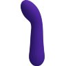 Фиолетовый изогнутый вибратор Faun - 15 см.