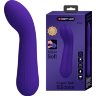 Фиолетовый изогнутый вибратор Faun - 15 см.