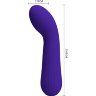 Фиолетовый изогнутый вибратор Faun - 15 см.